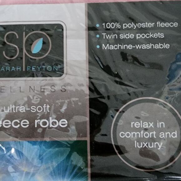 Sarah Peyton Wellness Ultra Soft Fleece Robe Pink 43 Inches In Length One Size - Picture 5 of 7